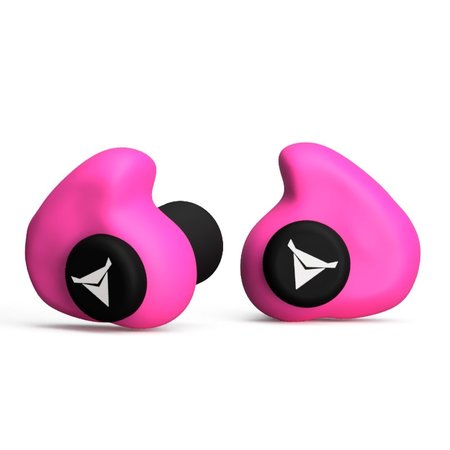 Decibullz Custom Molded Earplugs Hi Vis Pink, 31 NRR, Simple DIY Process, Remoldable if needed PLG1-PNK